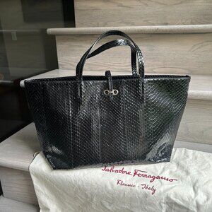 Ferragamo Bice Leather Tote Bag